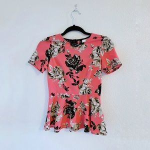 Divided - H&M - Floral Peplum Blouse
